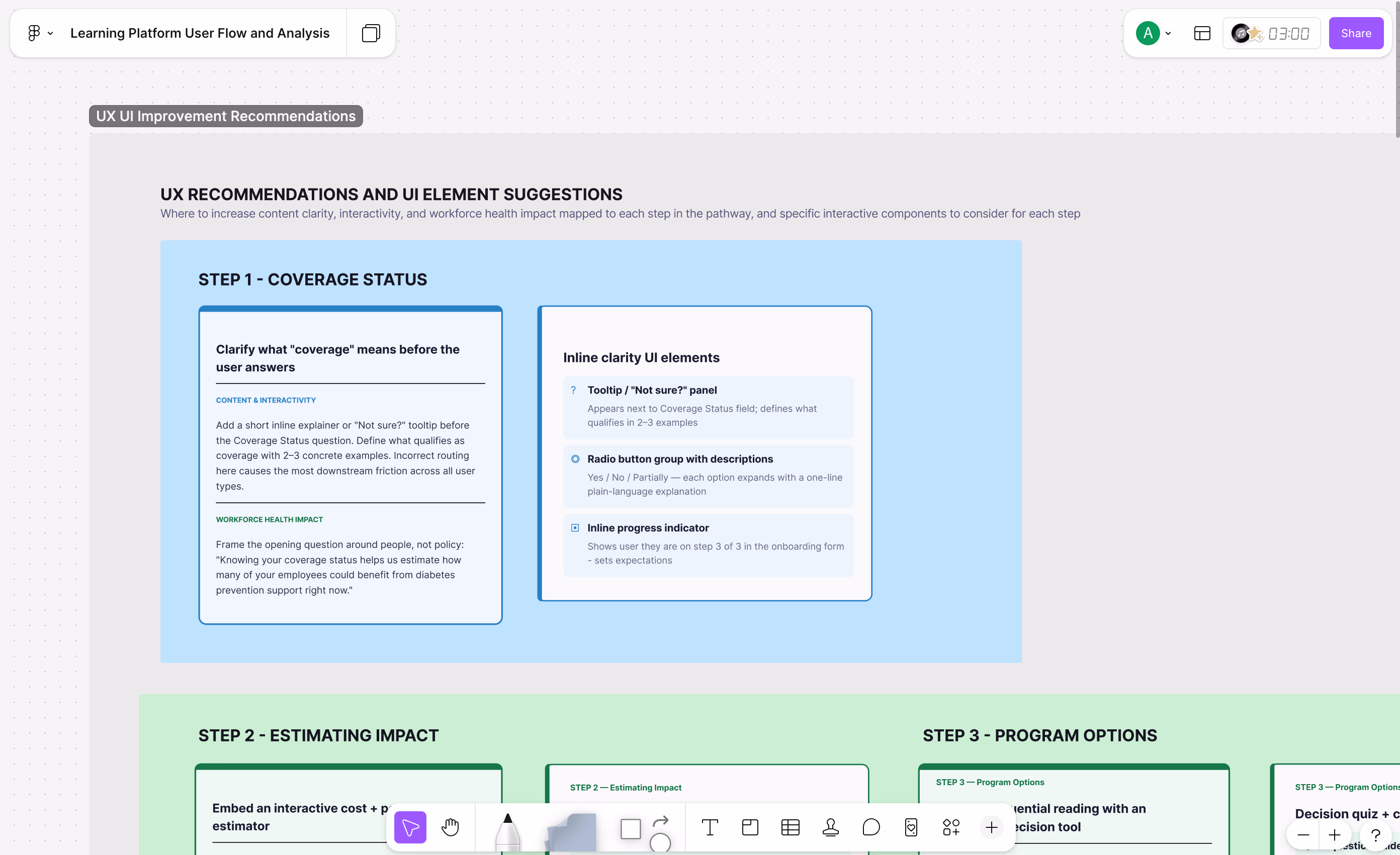UX Recommendations and UI Element Suggestions